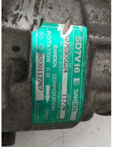 Recambio de compresor aire acondicionado para dacia logan ambiance referencia OEM IAM 8200117767  