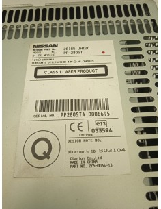 Recambio de sistema audio / radio cd para nissan x-trail (t31) 2.0 dci turbodiesel cat referencia OEM IAM 28185JH120  