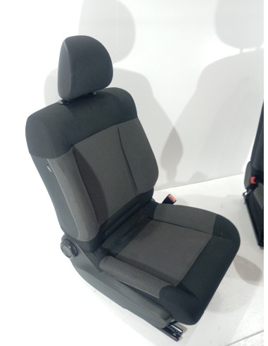 Recambio de asiento delantero izquierdo para citroën c4 cactus onetone referencia OEM IAM  TELA GRIS Y NEGRA 