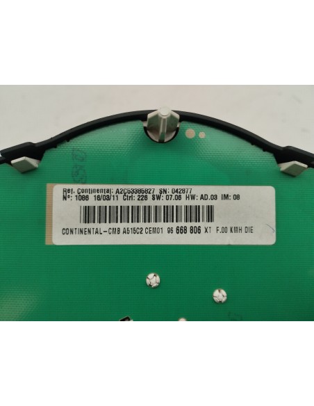 Recambio de cuadro instrumentos para citroën c3 1.4 hdi referencia OEM IAM 96668806XT  