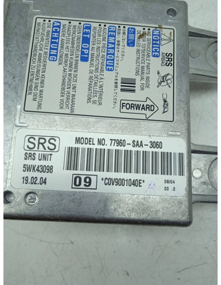 Recambio de centralita airbag para honda jazz 250 referencia OEM IAM 77960SAA3060  
