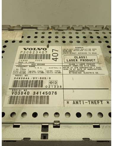 SISTEMA AUDIO / RADIO CD VOLVO S40...