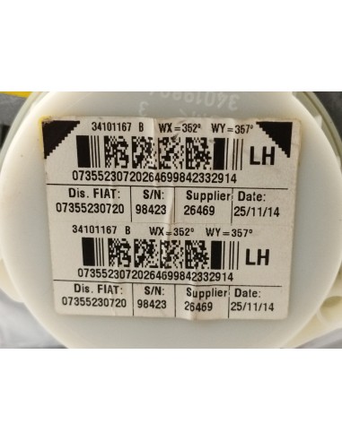 Recambio de kit airbag para fiat 500 referencia OEM IAM COMPLETO  