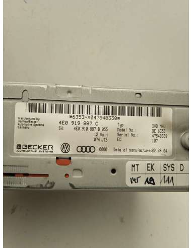 SISTEMA NAVEGACION GPS AUDI A8 (4E) -...