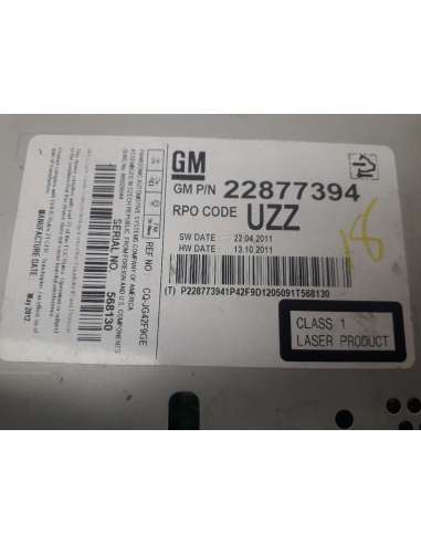 SISTEMA AUDIO / RADIO CD OPEL ASTRA J...