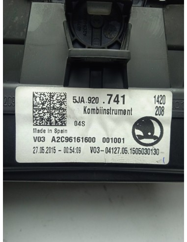 Recambio de cuadro instrumentos para skoda rapid ambition referencia OEM IAM 5JA920741  