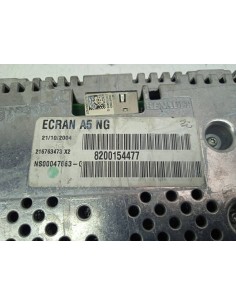 Recambio de pantalla multifuncion para renault espace iv (jk0) referencia OEM IAM 8200154477 216763473  2