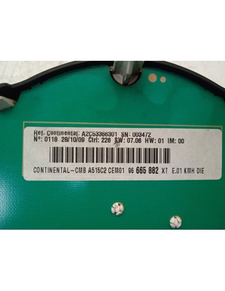 Recambio de cuadro instrumentos para citroën c3 1.6 hdi fap referencia OEM IAM 96665882XT  