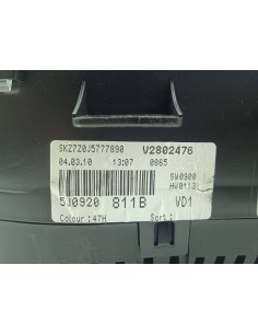 Recambio de cuadro instrumentos para skoda fabia (5j2 ) 1.2 referencia OEM IAM 5J0920811B   2