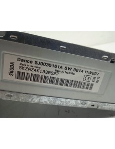 Recambio de sistema audio / radio cd para skoda fabia (5j2 ) 1.2 referencia OEM IAM 5J0035161A   2