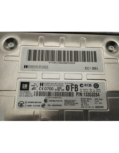 Recambio de modulo electronico para opel insignia sports tourer cosmo referencia OEM IAM 13353284  