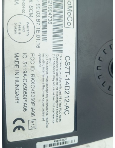 Recambio de modulo electronico para ford focus lim. (cb8) trend referencia OEM IAM CS7T14D212AC  