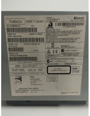 Recambio de sistema audio / radio cd para volvo v40 kinetic referencia OEM IAM 31396096  