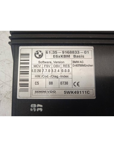 Recambio de modulo electronico para bmw serie 5 berlina (e60) 530xd referencia OEM IAM 61359168833  