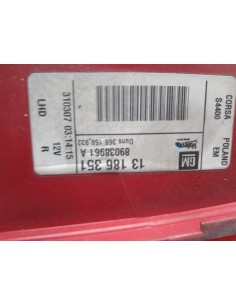 Recambio de piloto trasero derecho para opel corsa d 1.4 16v referencia OEM IAM 13186351   2