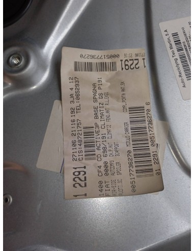 Recambio de elevalunas delantero izquierdo para fiat stilo (192) 1.4 referencia OEM IAM 50002603  