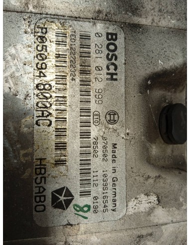 Recambio de centralita motor uce para chrysler voyager (rg) 2.8 crd cat referencia OEM IAM 0281012999  