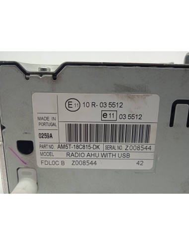 Recambio de sistema audio / radio cd para ford fiesta (ccn) 1.5 tdci cat referencia OEM IAM AM5T18C815DK  