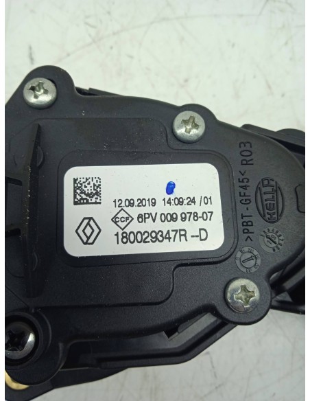 Recambio de potenciometro pedal para renault captur 1.3 tce referencia OEM IAM 180029347RD  