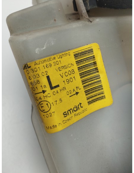 Recambio de faro izquierdo para smart coupe 0.6 turbo cat referencia OEM IAM 0301169201  