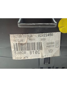 Recambio de cuadro instrumentos para skoda roomster (5j7) style referencia OEM IAM 5J0920810C V2822456  2