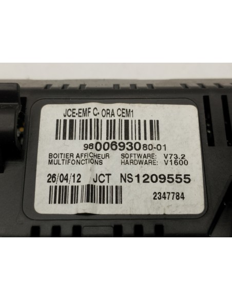 Recambio de pantalla multifuncion para citroën ds3 style referencia OEM IAM 9800693080  