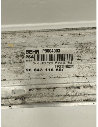 Recambio de intercooler para citroën ds3 style referencia OEM IAM 9684311680  