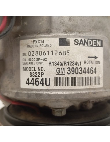 Recambio de compresor aire acondicionado para opel astra k lim. 5türig dynamic referencia OEM IAM 39034464  