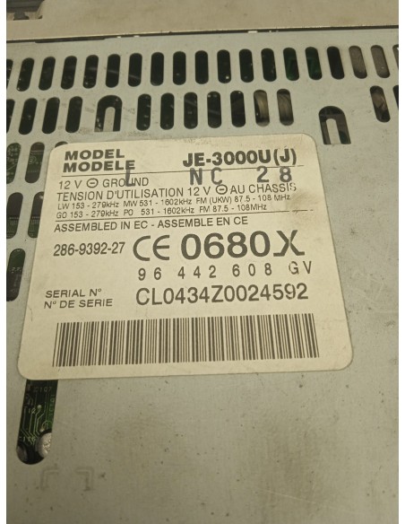 Recambio de sistema audio / radio cd para peugeot 607 (s1) 2.2 referencia OEM IAM 96442608GV  