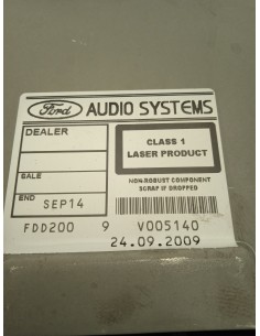 Recambio de sistema audio / radio cd para ford transit connect (tc7) 1.8 tdci cat referencia OEM IAM 7M5T18C815BC  